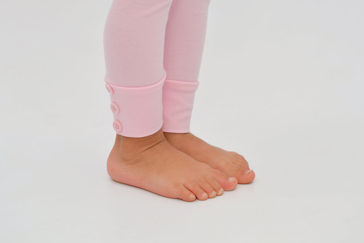 Sutton Button Leggings - Light Pink