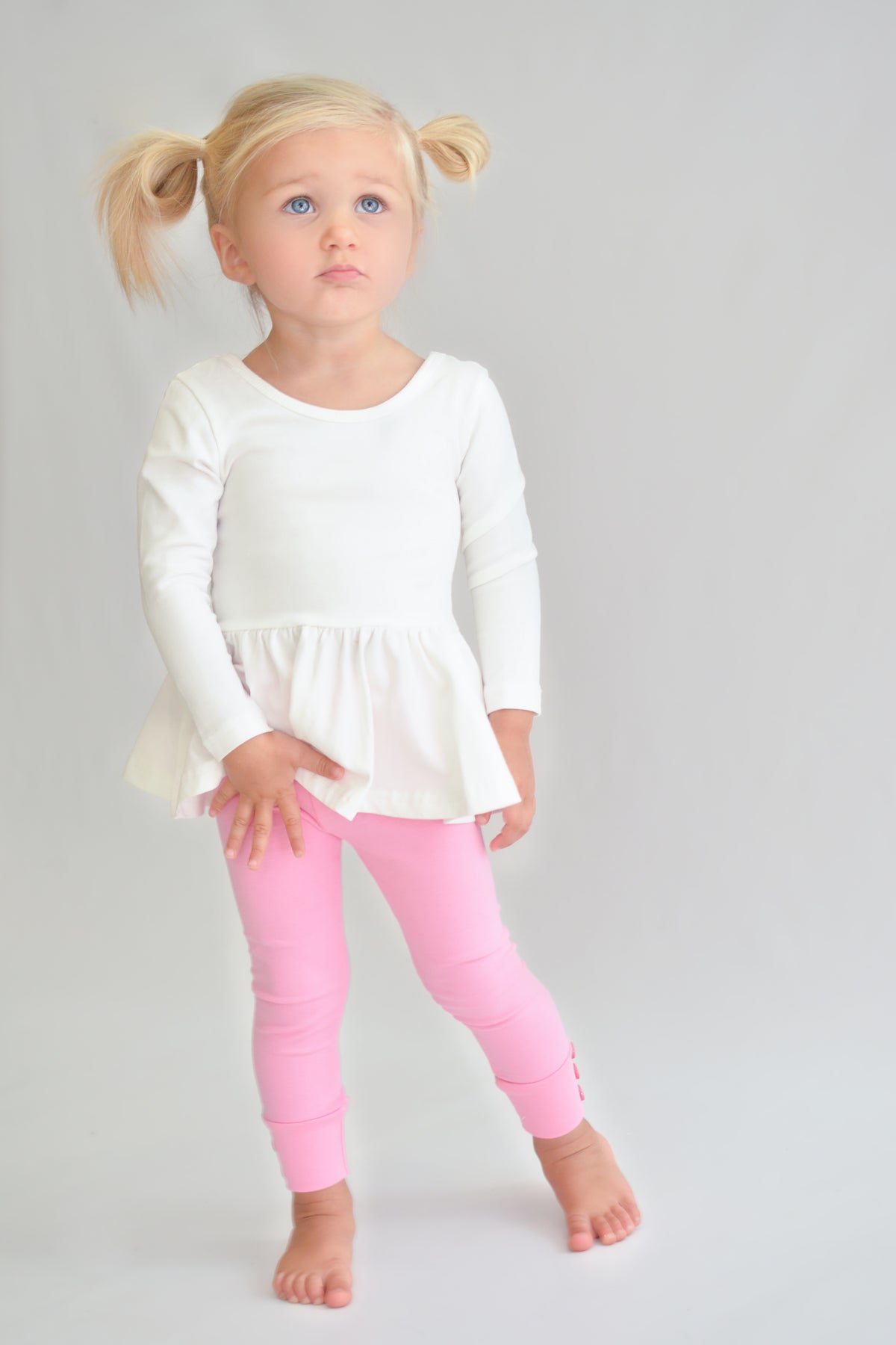 Sutton Button Leggings - Pink