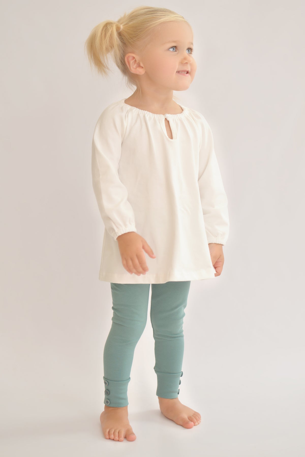 Sutton Button Leggings - Teal