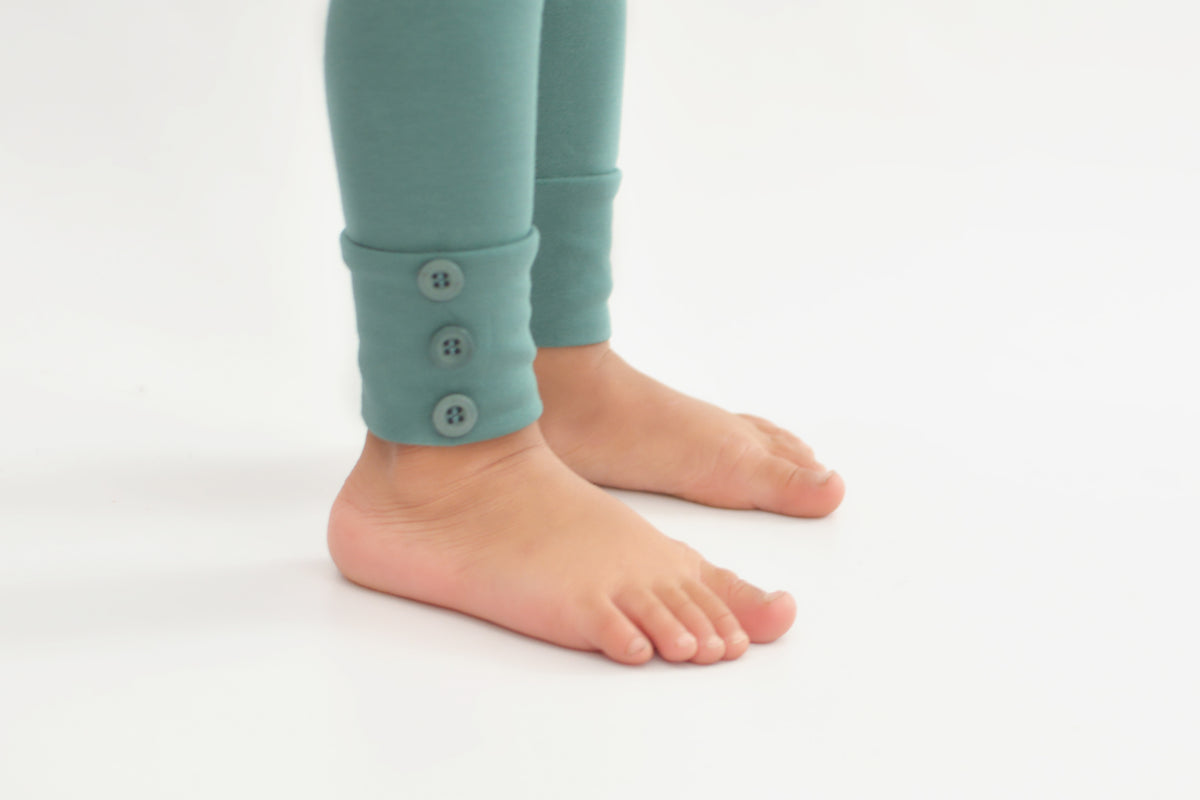Sutton Button Leggings - Teal